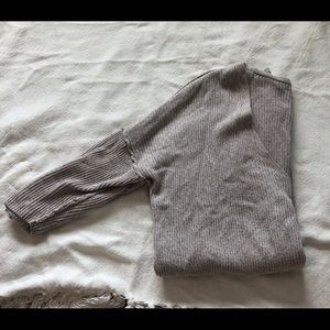 Express Taupe V-neck Sweater
